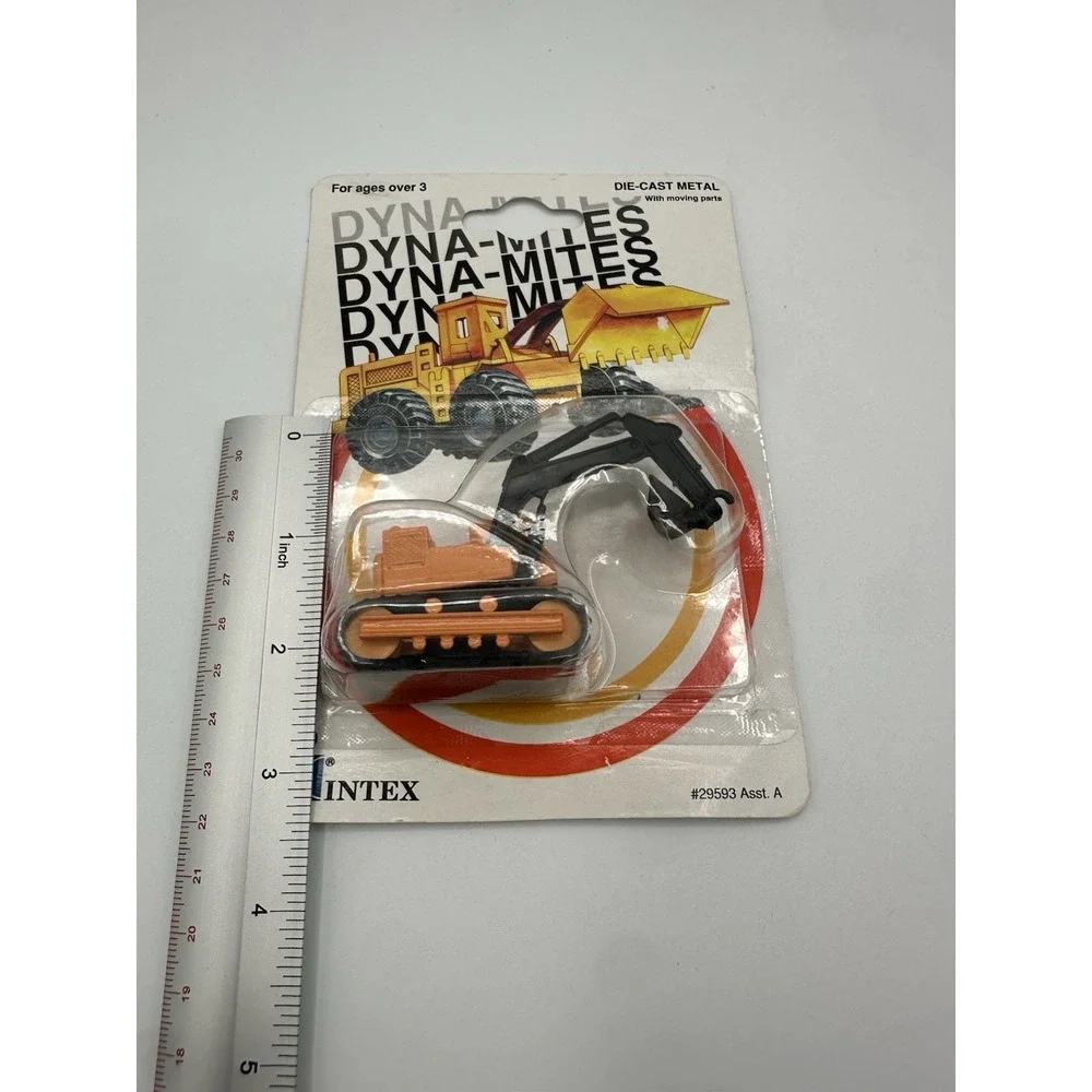 Dyna-Mites Full Track Excavator Die-Cast Metal Scale Model W/ Moving Parts 1991